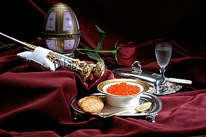 Caviar in a bowl