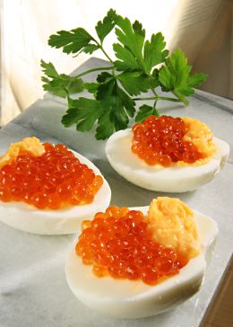 Deviled Eggs with Caviar