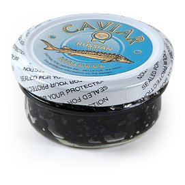 Sturgeon Hackleback (Black) Caviar PASTEURIZED 56 g (2 oz.) jar